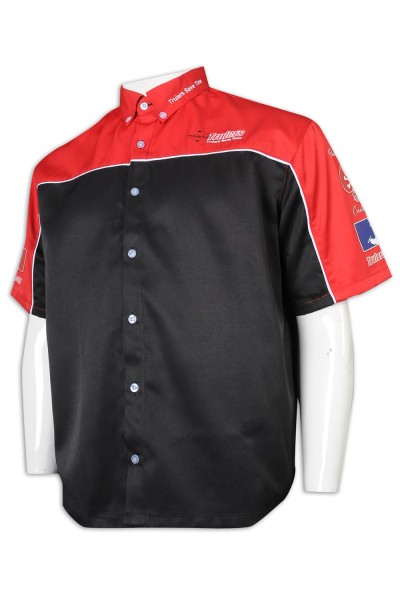 DS075 custom-made short-sleeved team shirts, cotton-loaded workwear, team shirt garment factory 45 degree
